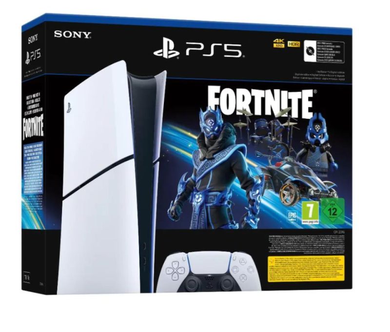 Sony PlayStation 5 SLIM Digital 1TB + Fortnite Cobalt Star, White โ Bulk Wholesale Offer, CFI-2016B