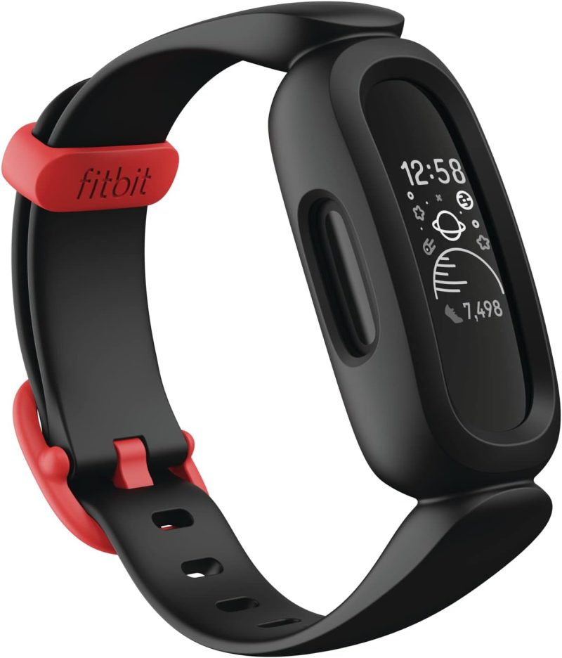 Fitbit Ace 3 Activity Tracker for Kids 6+, One Size, Black/Racer Red โ Bulk Wholesale Offer, FB419BKRD