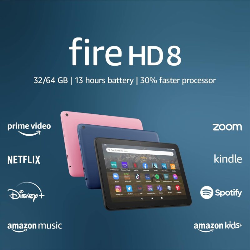 Amazon Fire HD 8” 64GB, 2022, Rose & Denim – Bulk Wholesale Offer