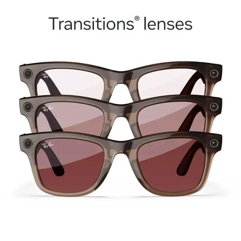 Ray-Ban Meta Wayfarer – Shiny Warm Stone / Watermelon Red Transitions, Bulk Wholesale Offer