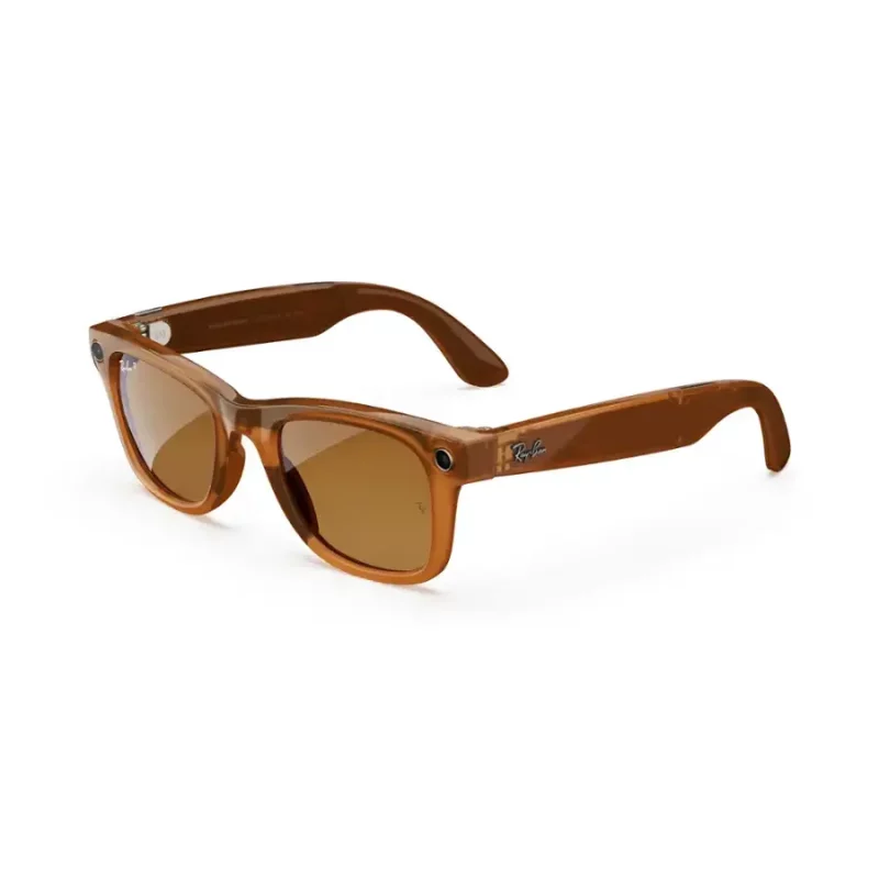 Ray-Ban Meta Wayfarer โ Shiny Caramel Transparent / Brown Polarized, Bulk Wholesale Offer