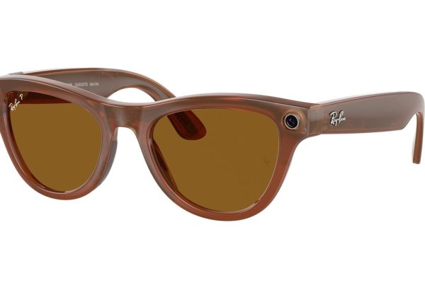 Ray-Ban Meta Skyler – Shiny Caramel Transparent / Brown Polarized, Bulk Wholesale Offer