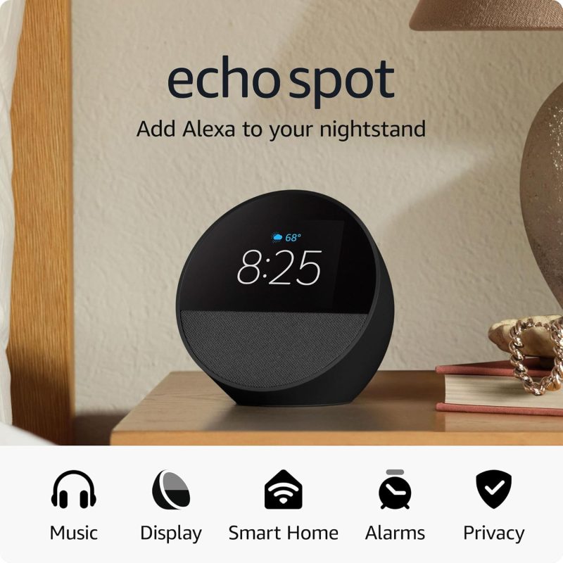 Amazon Echo Spot (2024), Black – Bulk Wholesale Offer, B0BFC7WQ6R