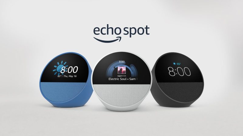 Amazon Echo Spot 2024 (Ocean Blue, Black & Glacier White) – Bulk Wholesale Offer